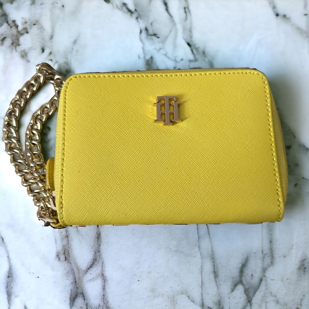 Tommy Hilfiger yellow wallet wristlet